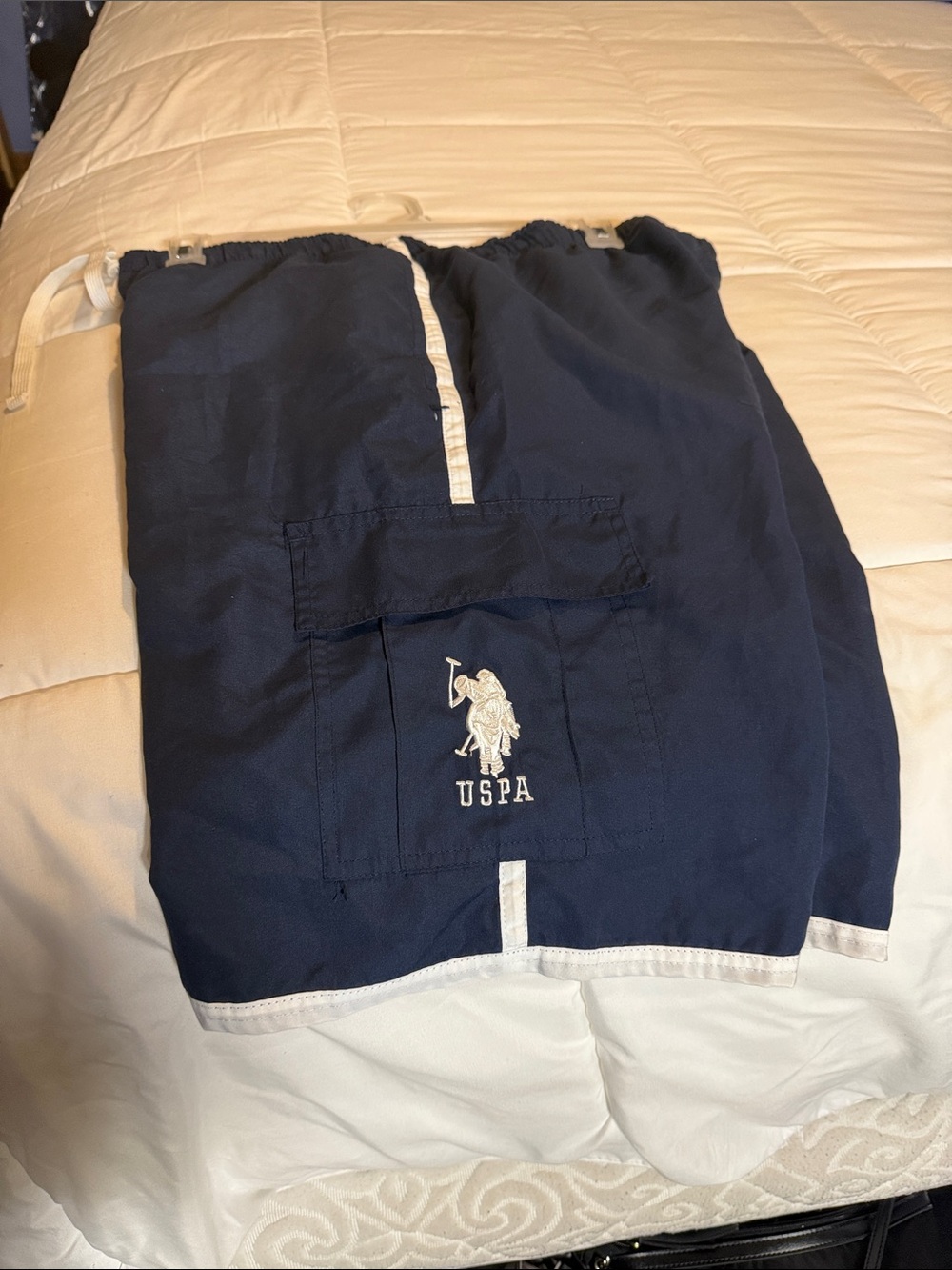 U.S. Polo Assn. Navy Swim Hybrids with White Trim